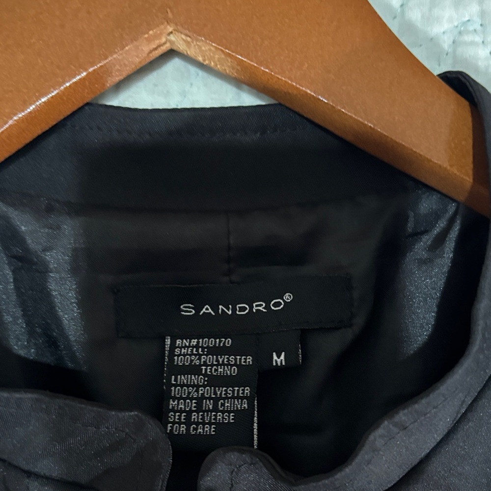 Sandro Black Zip-Up Structured Utility Jacket - image 2